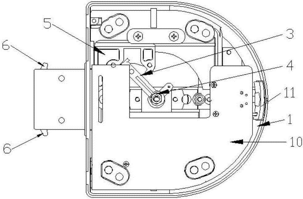 一種用于智能鎖的電機(jī)直接驅(qū)動擺動臂撥動鎖芯開關(guān)的機(jī)構(gòu)的制作方法與工藝