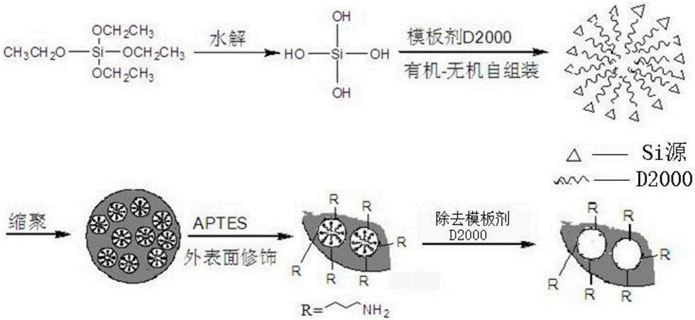 一种用于改性氰酸酯树脂的氨基化介孔二氧化硅的合成