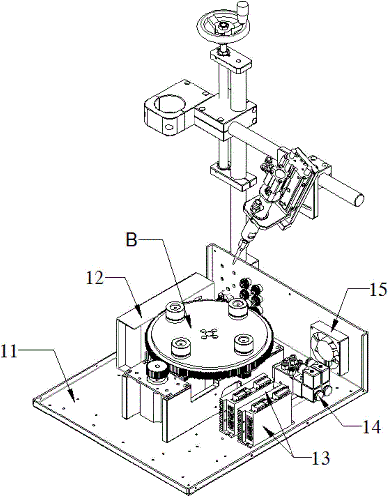 一种四工位圆形点胶机的制作方法