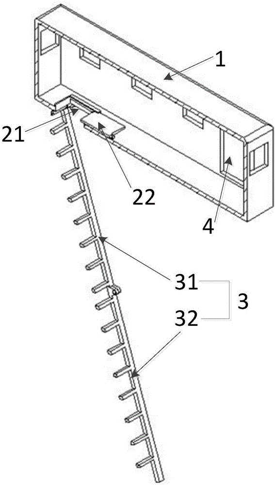 具有逃生梯的悬挂式空中列车的制作方法