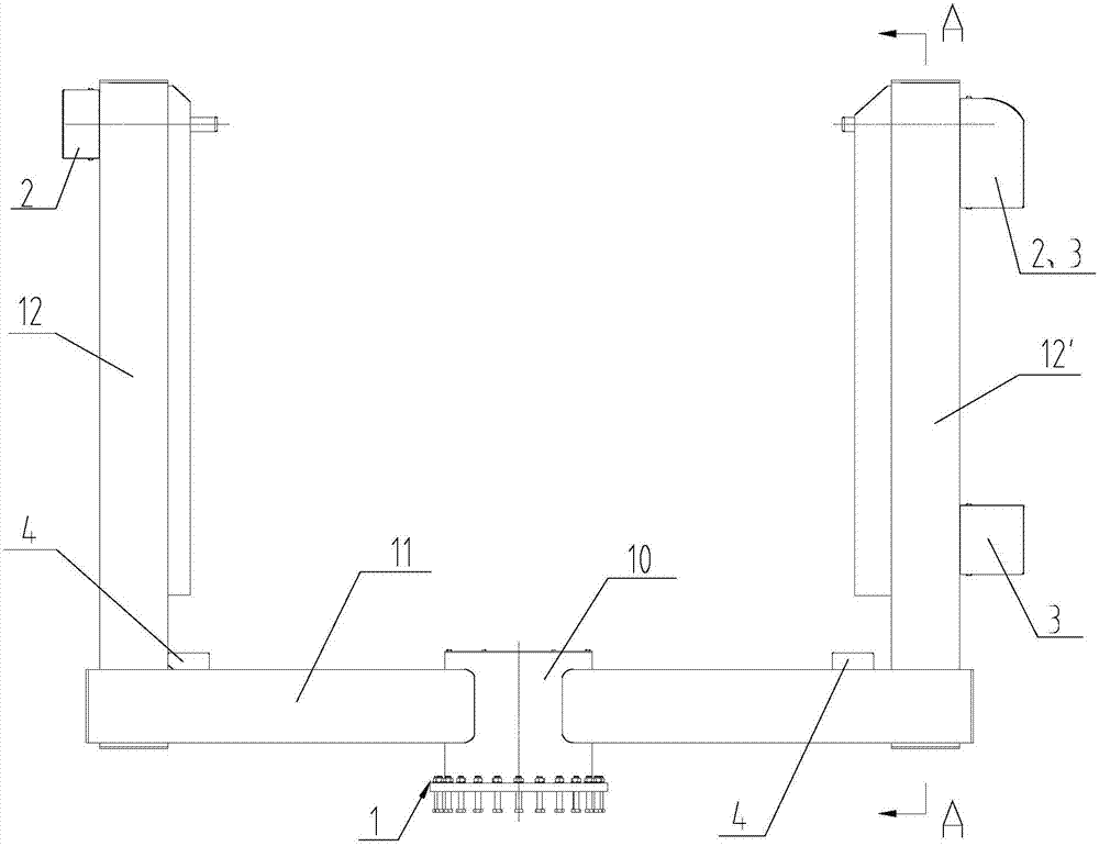 一种用于固定药品料桶的插脚装置的制作方法