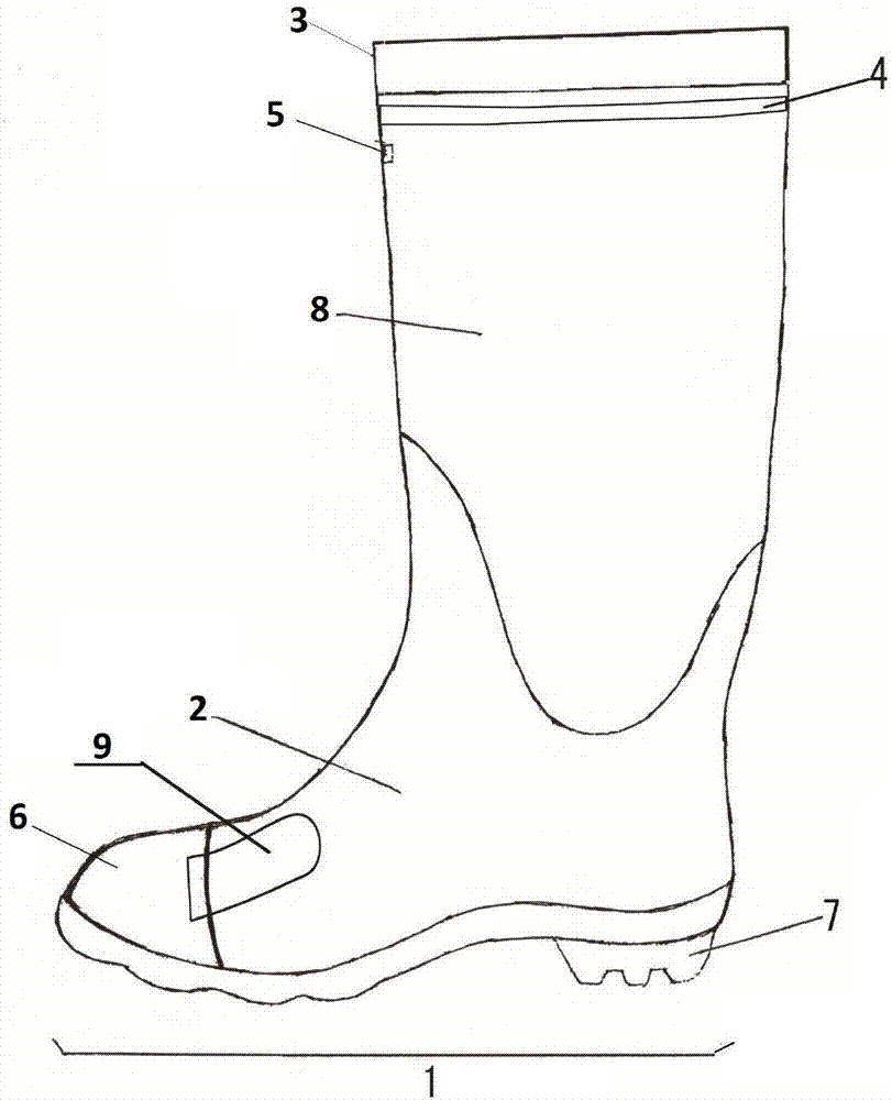 一种足趾防护靴的制作方法