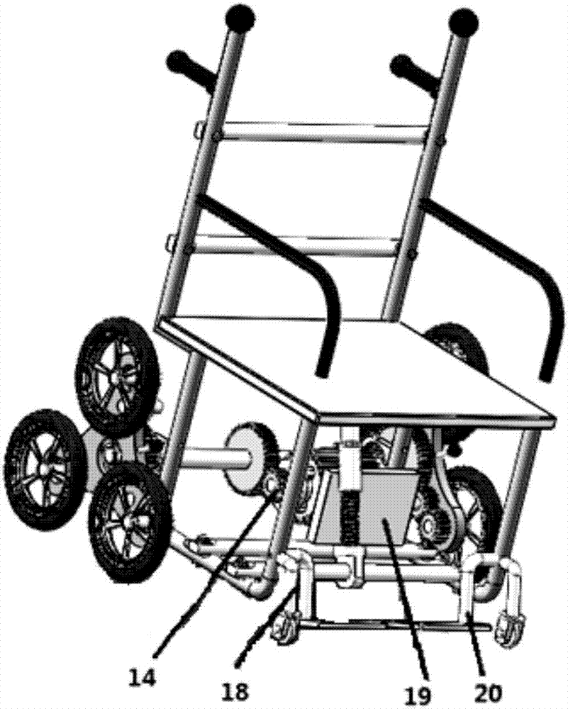 一种新型的可攀爬楼梯轮椅的制作方法