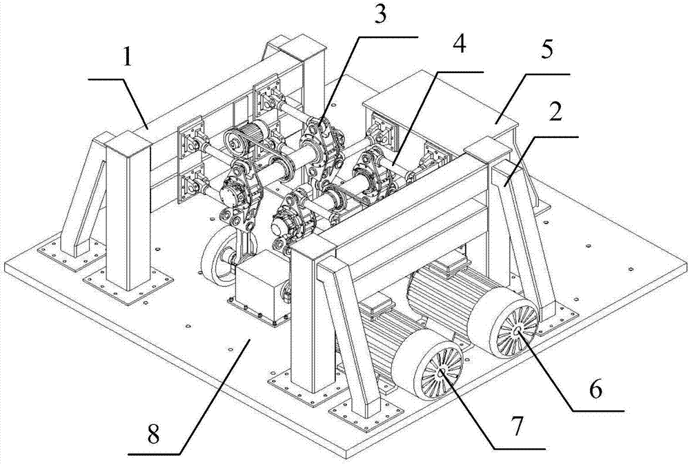 动车组凸轮激振双短轴摆动接地装置试验台的制作方法