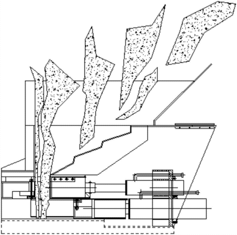 带阶梯压缩式推料装置的箱式剪切机的制作方法