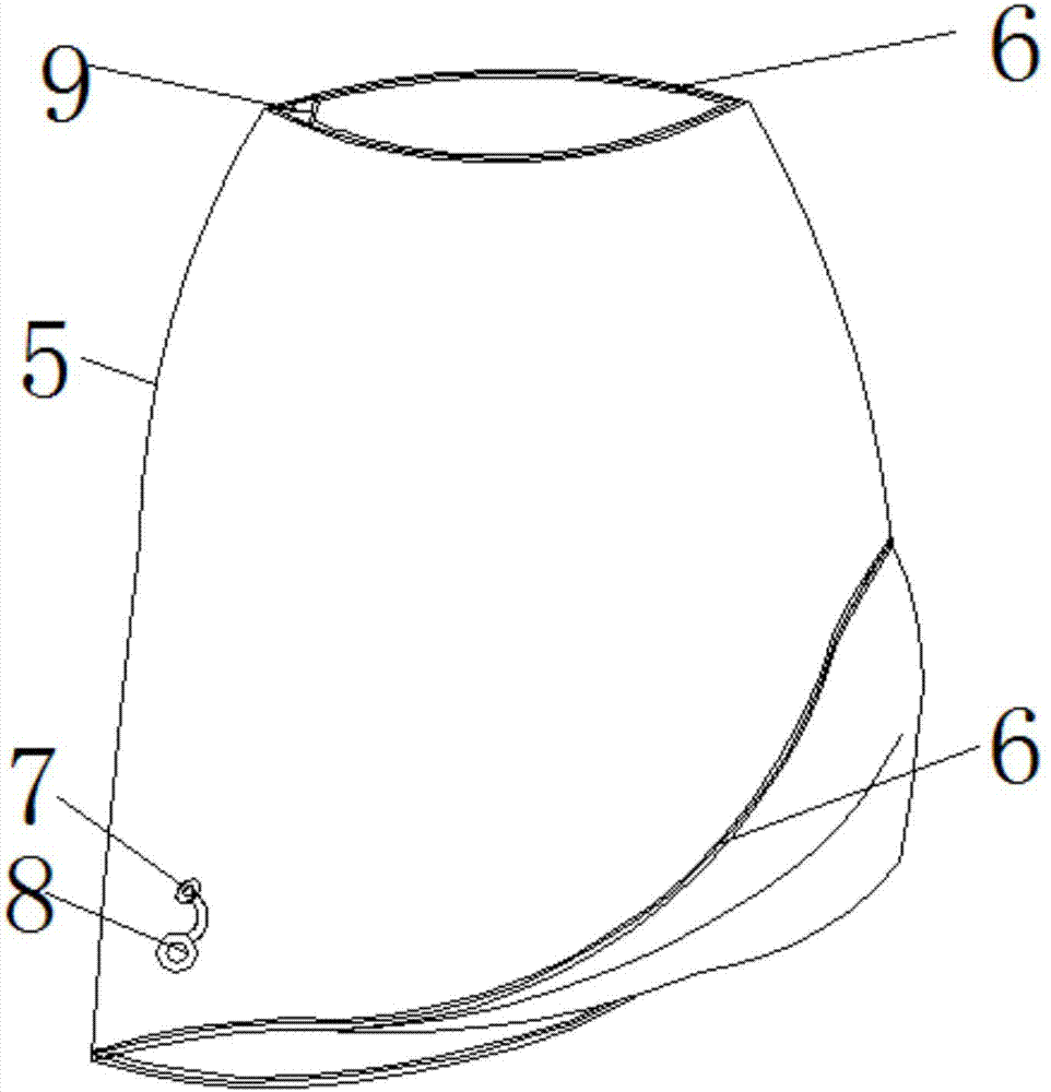一种可抽气储存衣物用长裙的制作方法