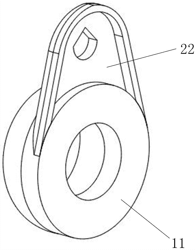 一种防脱落的包漆机导轮环套装置的制作方法