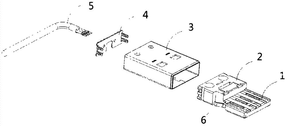 一款铁壳免焊接地线的USB2.0A/M的制作方法
