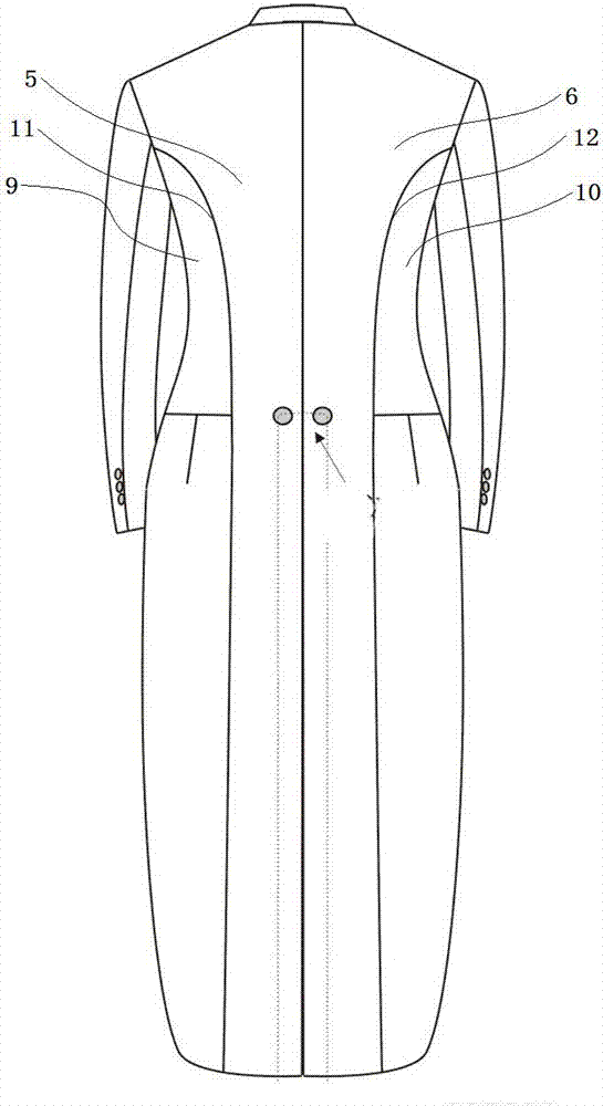 一种带刀背缝的燕尾服的制作方法