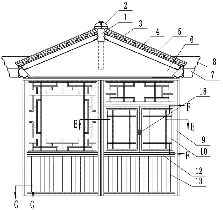 铝型材中式框架组装房的制作方法