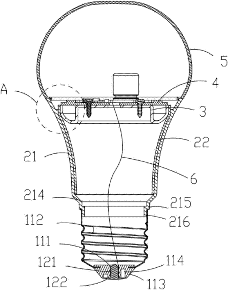 非定向自镇流led灯泡的制作方法