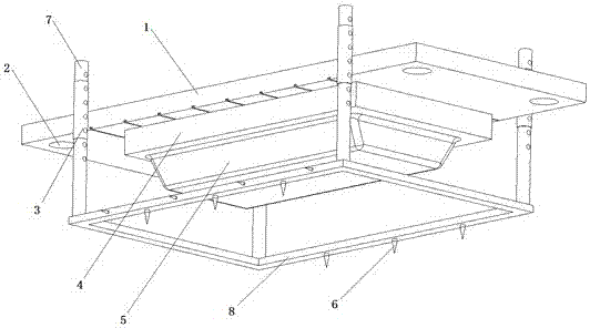 轿车顶棚热压成型机挂料装置的制作方法