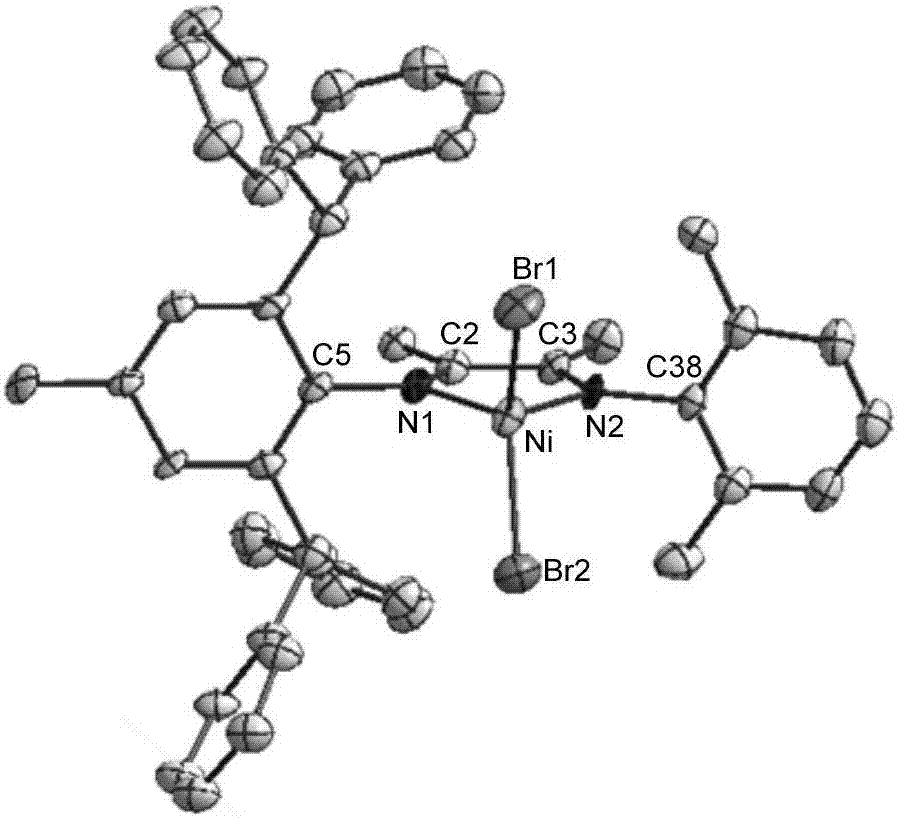用于乙烯和1‑己烯聚合的含有邻位二苯甲基取代的不对称α‑二亚胺镍（Ⅱ）配合物的制作方法