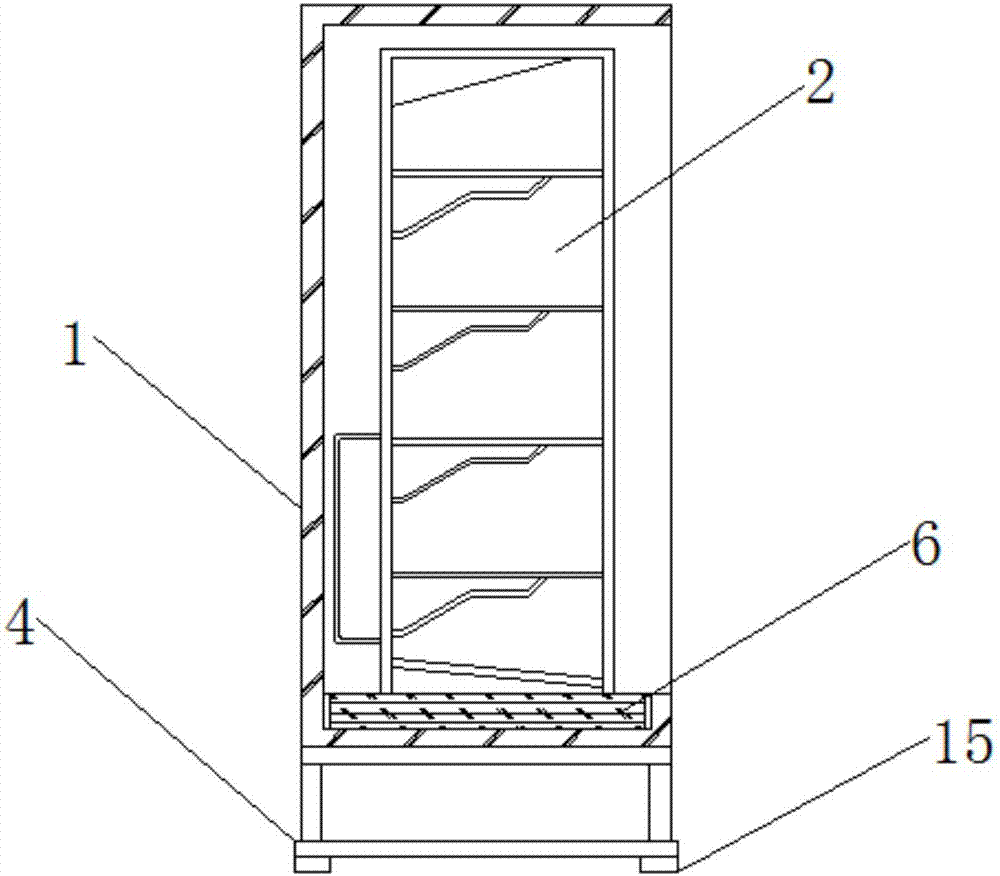 一种带导风板的冷柜的制作方法