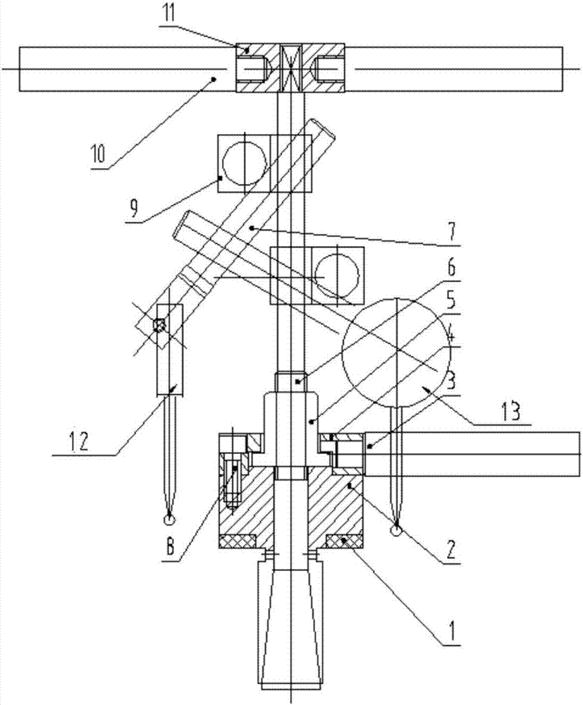 一种汽车变速器总成壳体端面止口跳动验具的制作方法