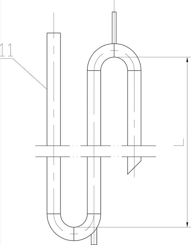 所述水封弯管由至少一个u型管组装而成,在u型