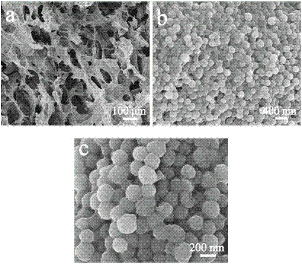 球形介孔硅酸钙/壳聚糖三维多孔支架材料、制备方法及应用与流程