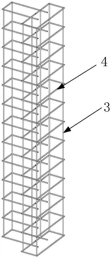 一种T型低配筋外包混凝土型钢异形柱的制作方法