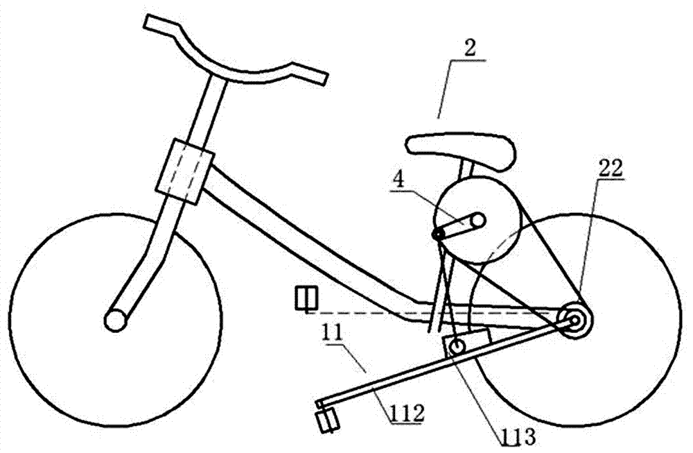 带有摆臂装置的自行车的制作方法