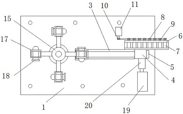 一种竹块钻孔机供料装置的制作方法