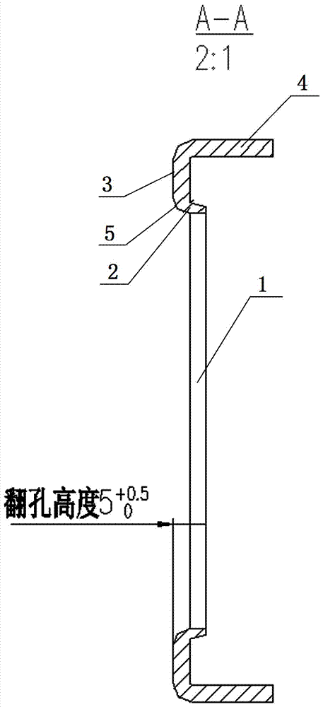 一种用于中冷器主板翻孔结构的制作方法