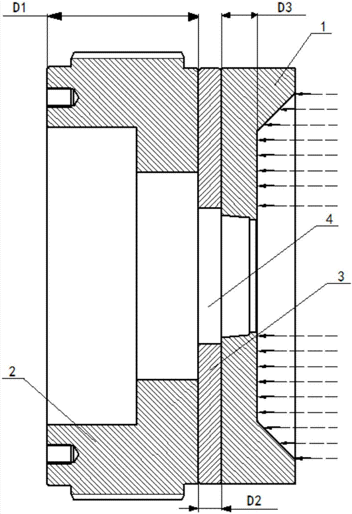 一种挤铝模具用锁紧件及改善挤铝机模套变形方法与流程