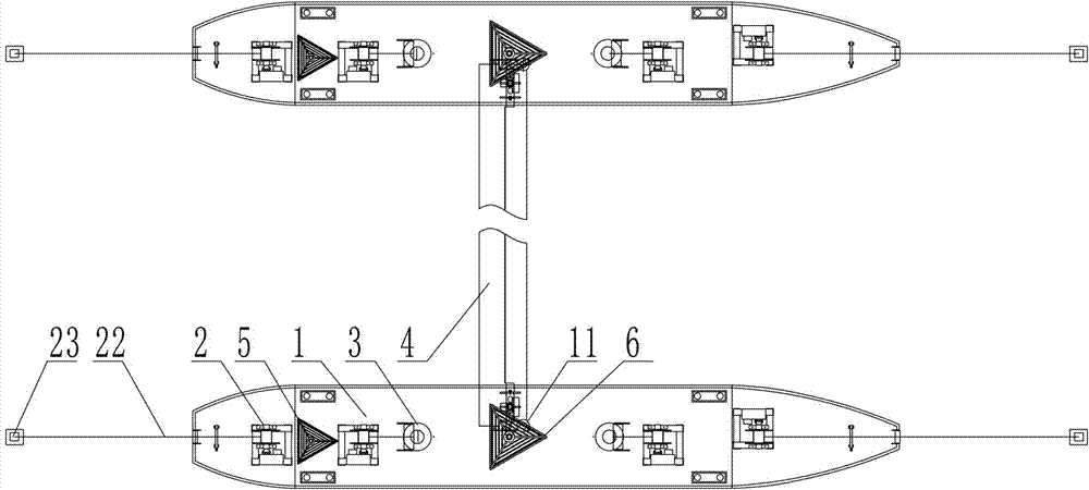 船基线型水下浮动平台的制作方法