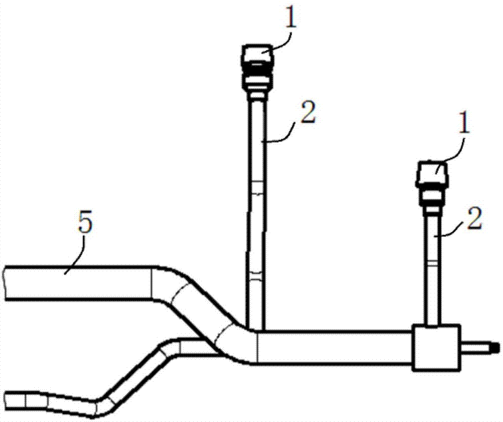 汽车空调加注阀与管路部件的焊接结构的制作方法