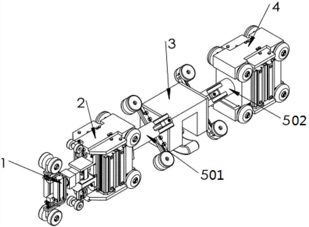 大变径轮式T型管道机器人的制作方法