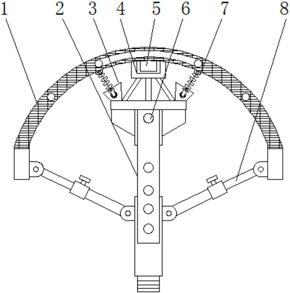 一种钻车前探梁拱形架的制作方法