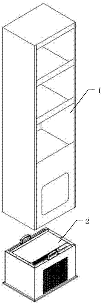 折叠式气幕冷气展柜的制作方法