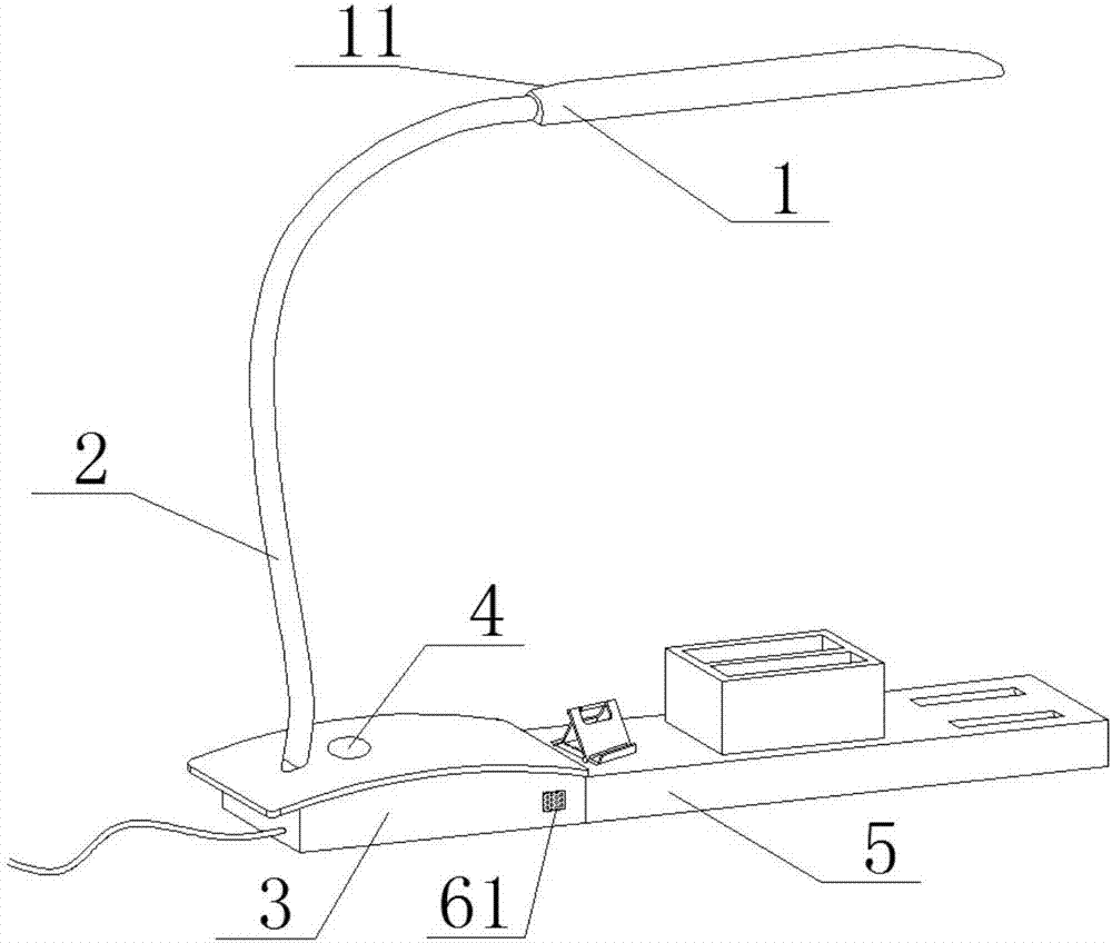 一种摆放手机和笔的多功能led台灯的制作方法