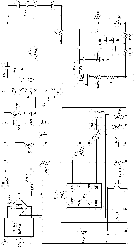 一种受负载电压调节的源端控制恒流输出电源的驱动电路的制作方法
