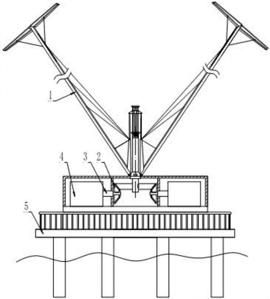一种V型风轮结构的海上风力发电机的制作方法