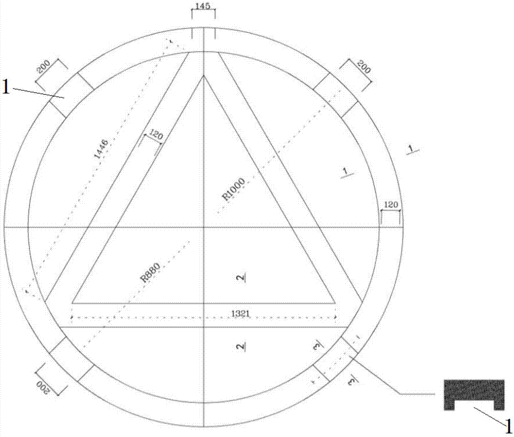 四孔式圆台型滩涂组合构建礁的制作方法