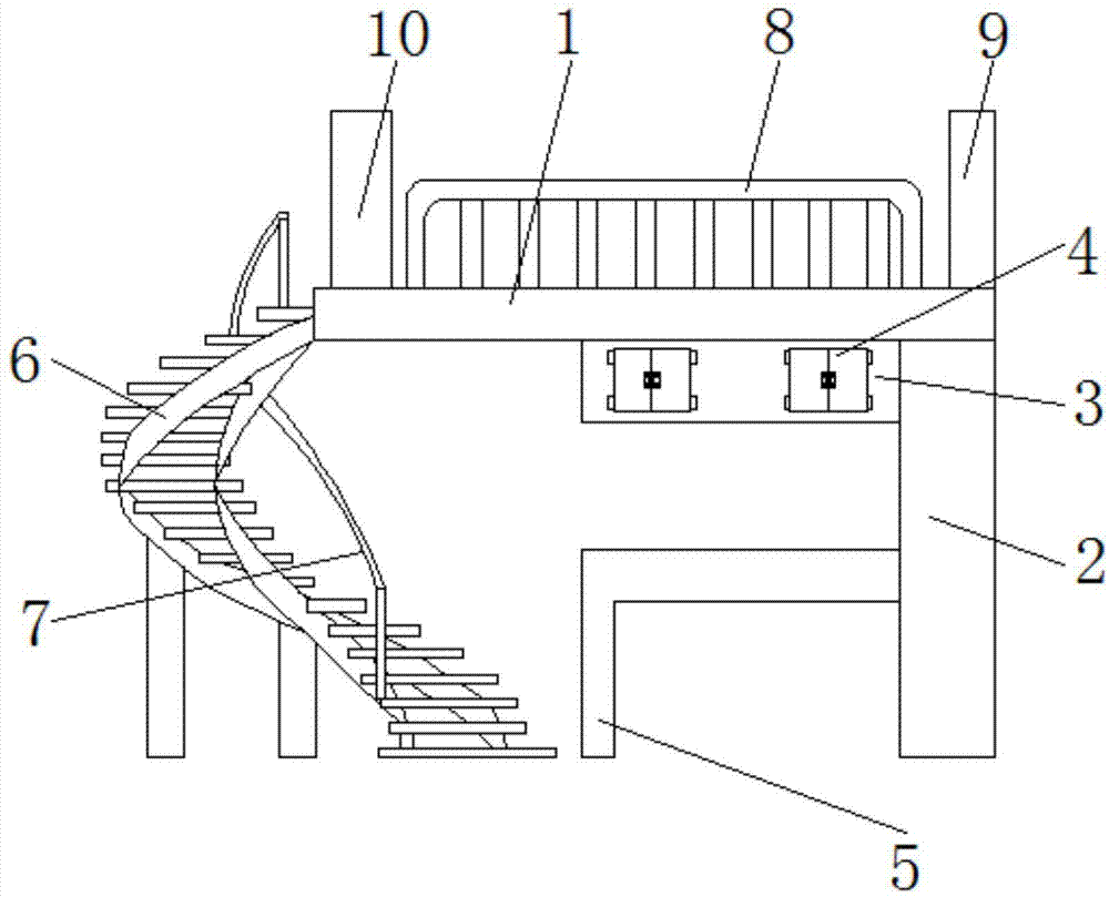 一种学生用弧形爬梯防摔公寓床的制作方法