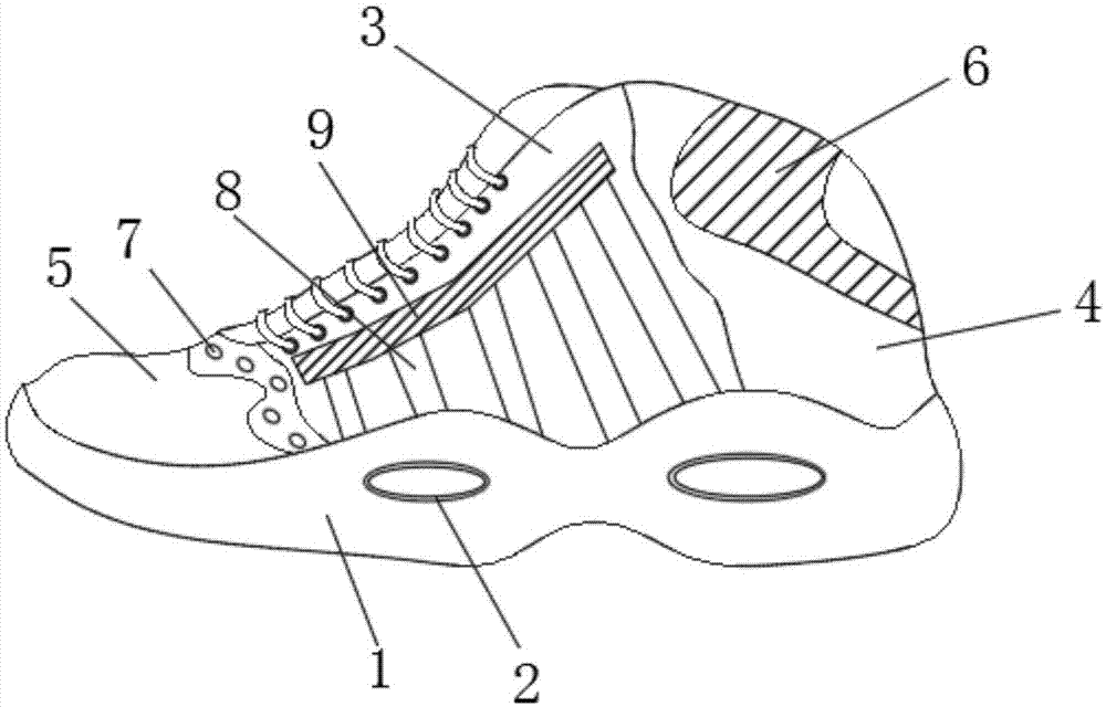一种防变形透气运动鞋的制作方法
