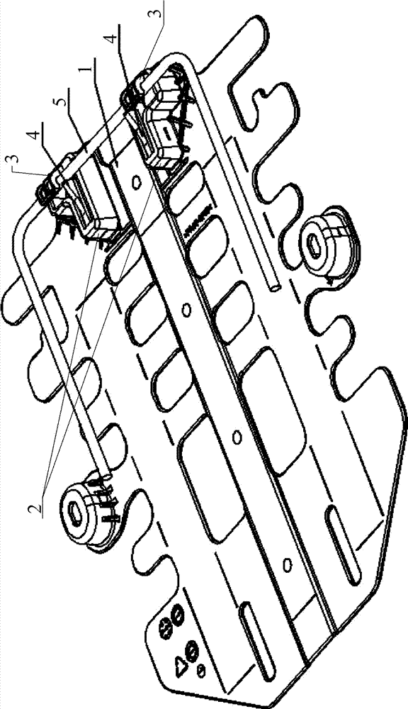 用于汽车腰托栏板中固定钢丝的弹性卡钩的制作方法