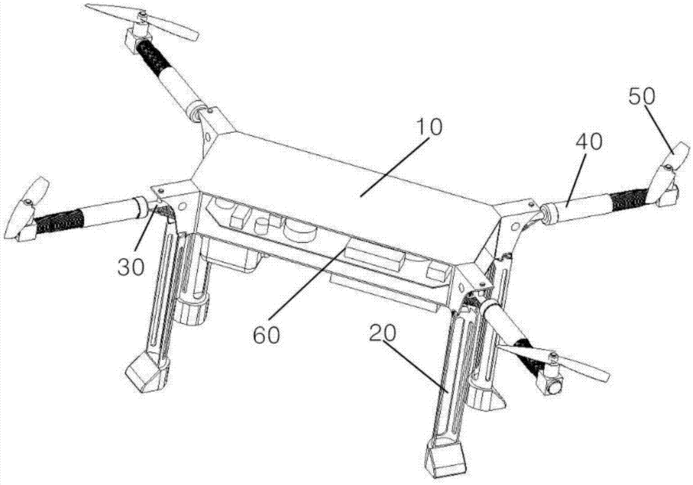 一种机臂可伸缩、折叠的无人机的制作方法