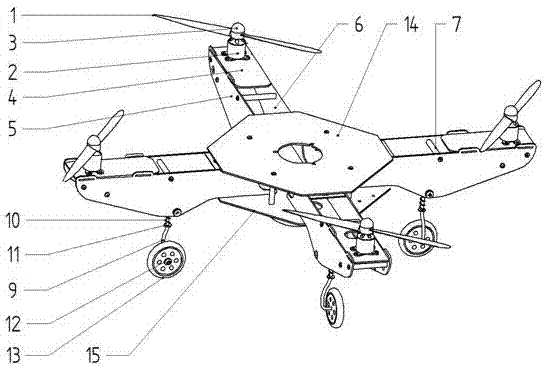一种缓冲滑翔降落的四旋翼无人机的制作方法