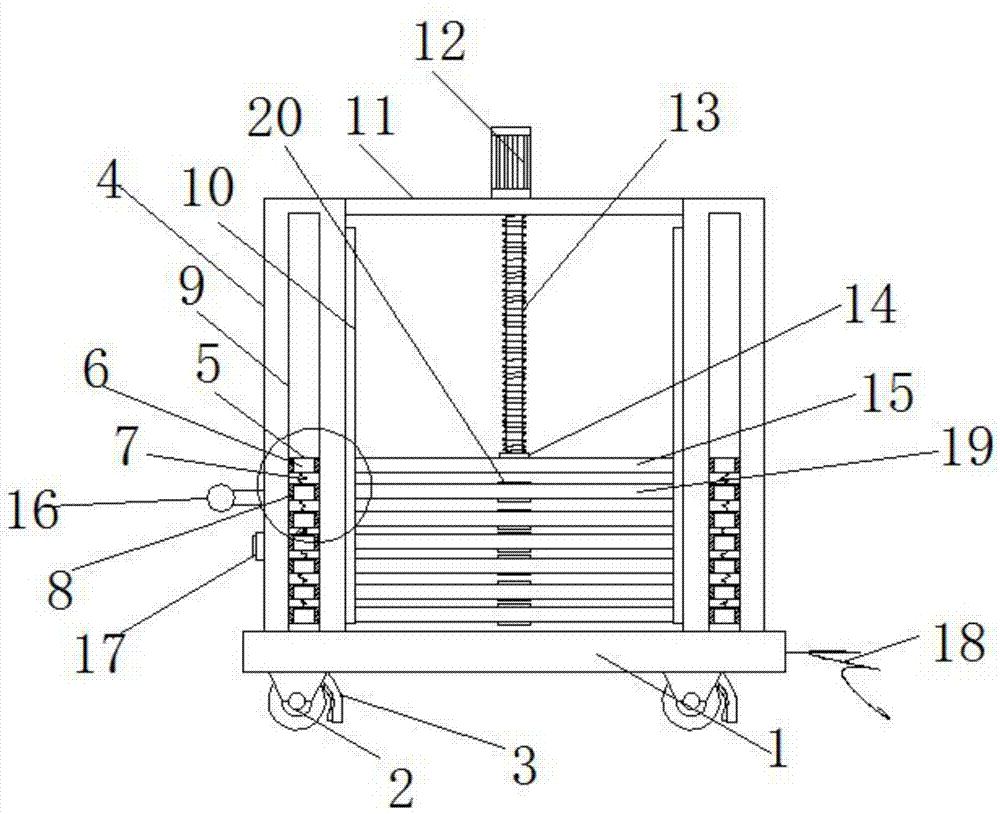 一种纺织品用放置架的制作方法