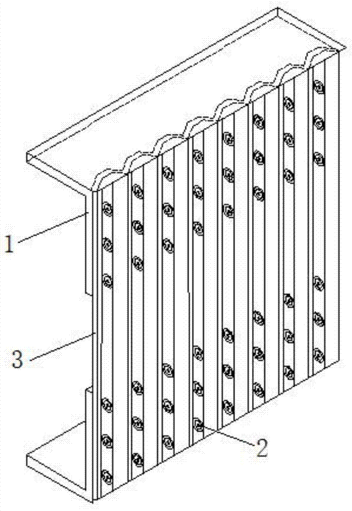 一种波纹腹板梁的螺栓组装方式的制作方法
