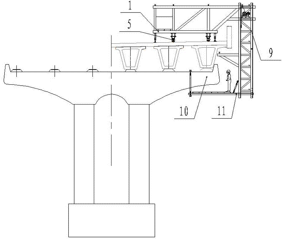 盖梁后张拉封端施工台车的制作方法