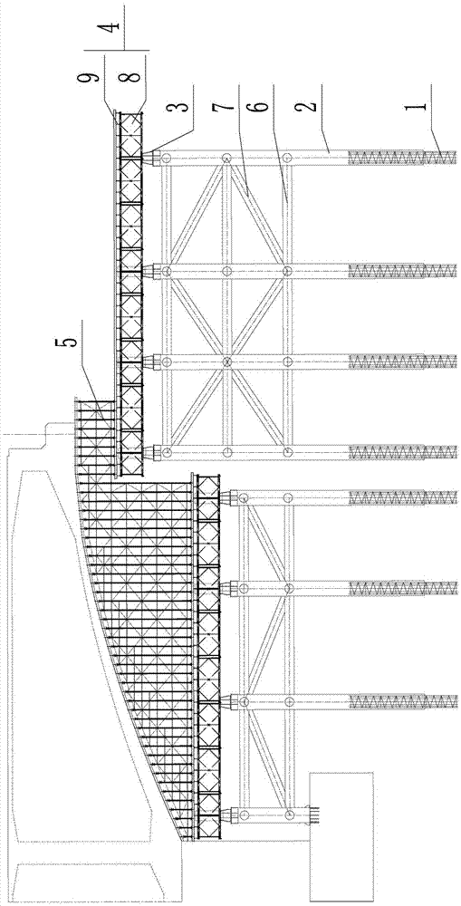 一种悬臂T型刚构的现浇支架及施工方法与流程