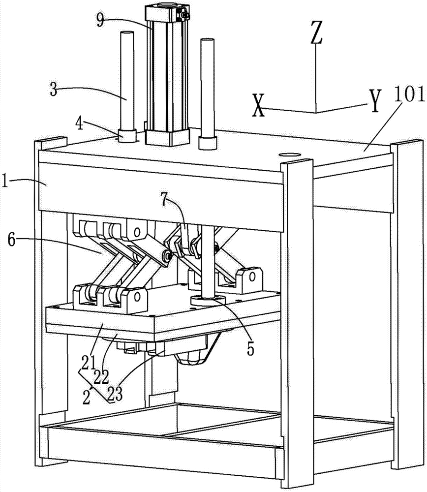 一种鞋机水压机的上胶模机构的制作方法