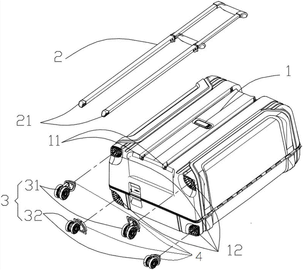 一种拉杆箱的滚轮安装结构的制作方法