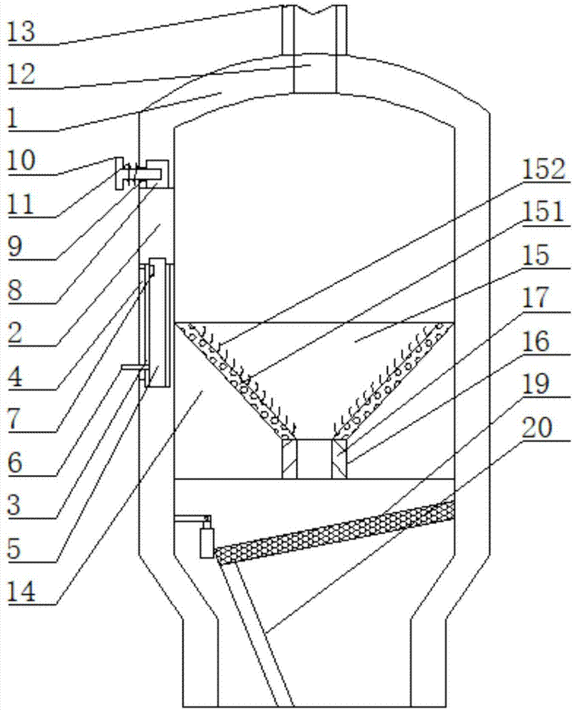 一种用于废旧磁铁材料回收的水洗塔的制作方法