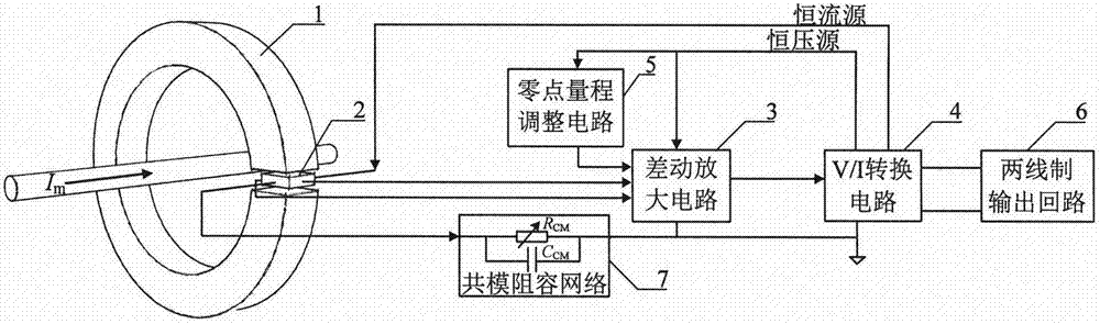 一种两线制霍尔式电流变送器的制作方法