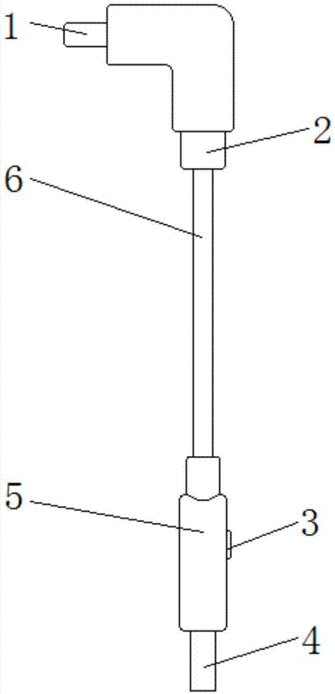 一种USB3.1TYPE-C90度弯头外模数据线的制作方法