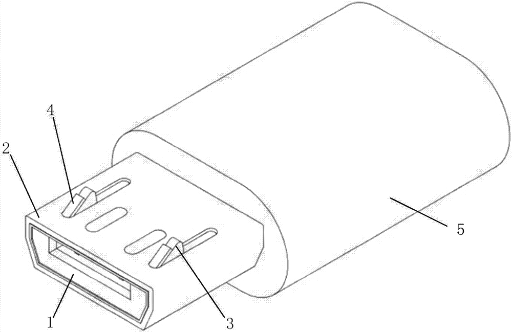 一种防脱落microUSB插头的制作方法